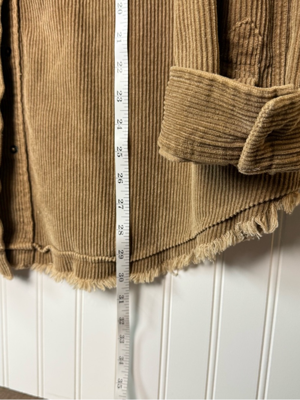 Gilded Intent Tan Corduroy Hooded Shacket 2XL Oversized Cozy Jacket - Picture 4 of 9